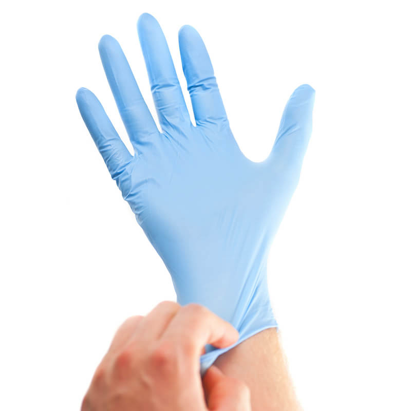 Guantes de nitrilo para examen